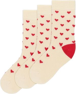 Minipop Bamboo heart socks 3 pack