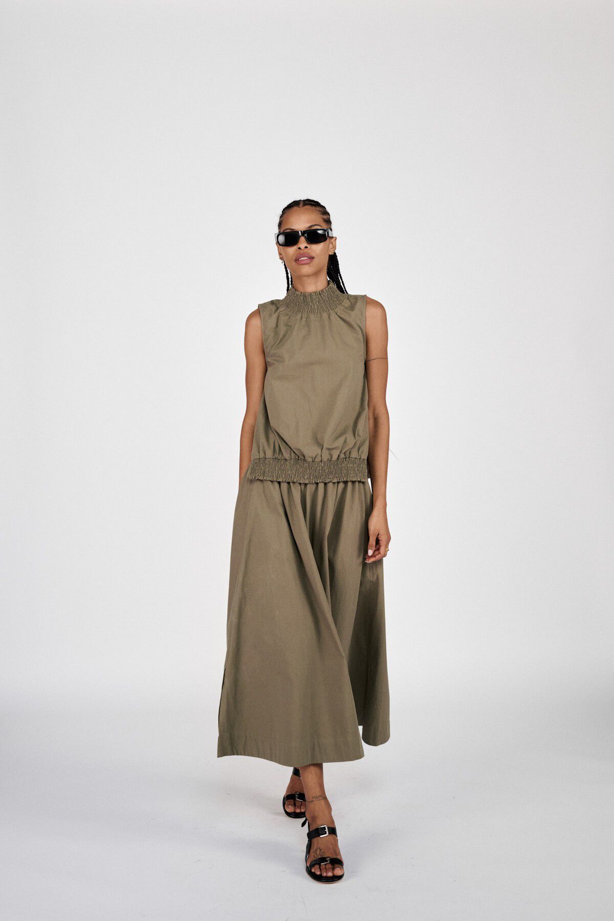 Poplin heavy shirring top - Fiola