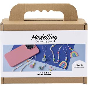 Mini DIY Kit Modellering, Mobilvedhæng, ass. farver
