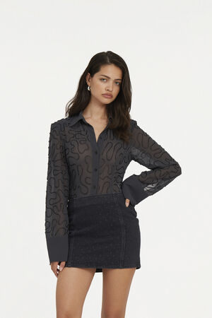 Beaded Fitted Shirt