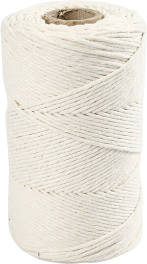 Macramé snor, L: 198 m, diam. 2 mm.