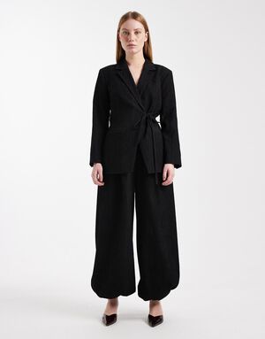 TSTHEO BALLOON FRONT TIE TROUSERS
