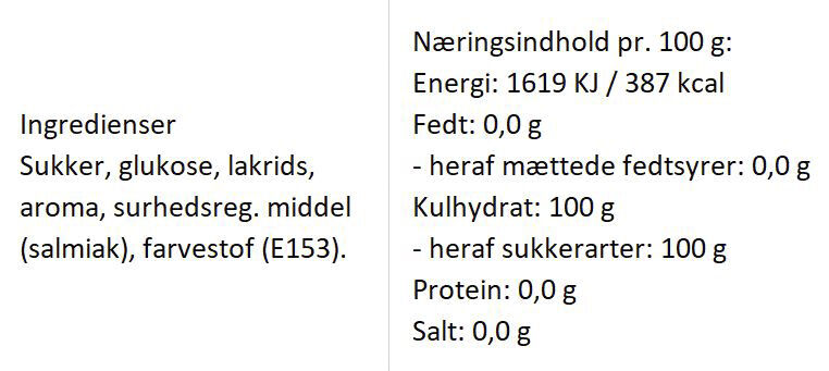 Pebermuslinger bolcher med smag af peber & salmiak