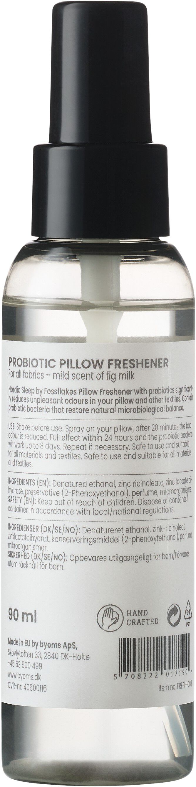 Nordic Sleep Probiotic Fabric Freshener Mild Duft 90 ml.