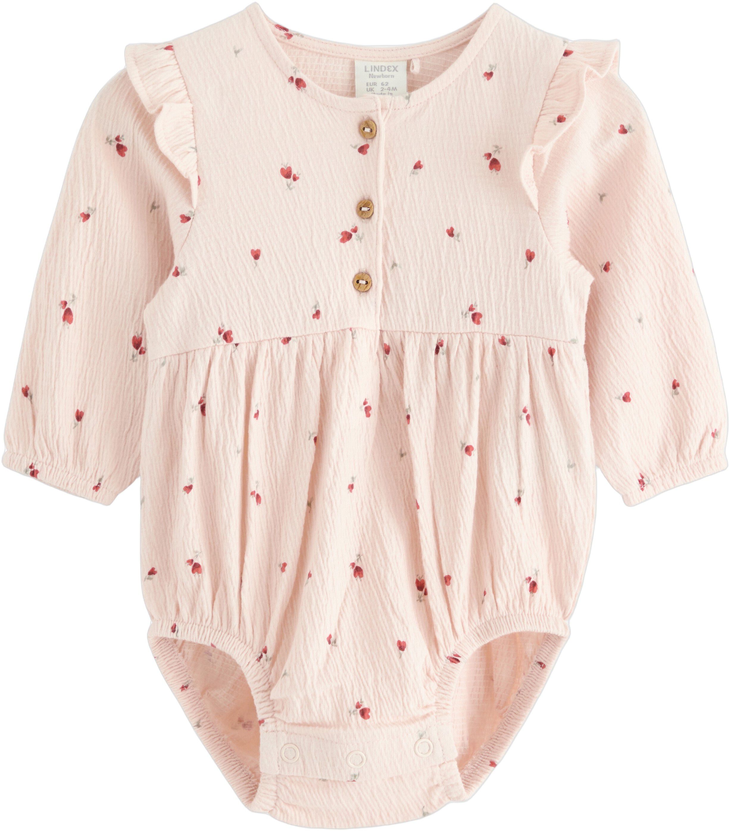 Lang&aelig;rmet romper med elastiske &aelig;rme