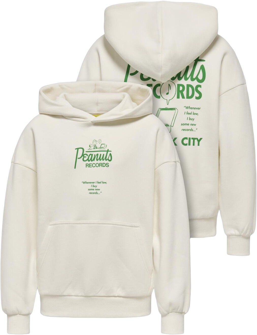 OSJPEANUTS BACK OVZ LS LIC HOODIE S
