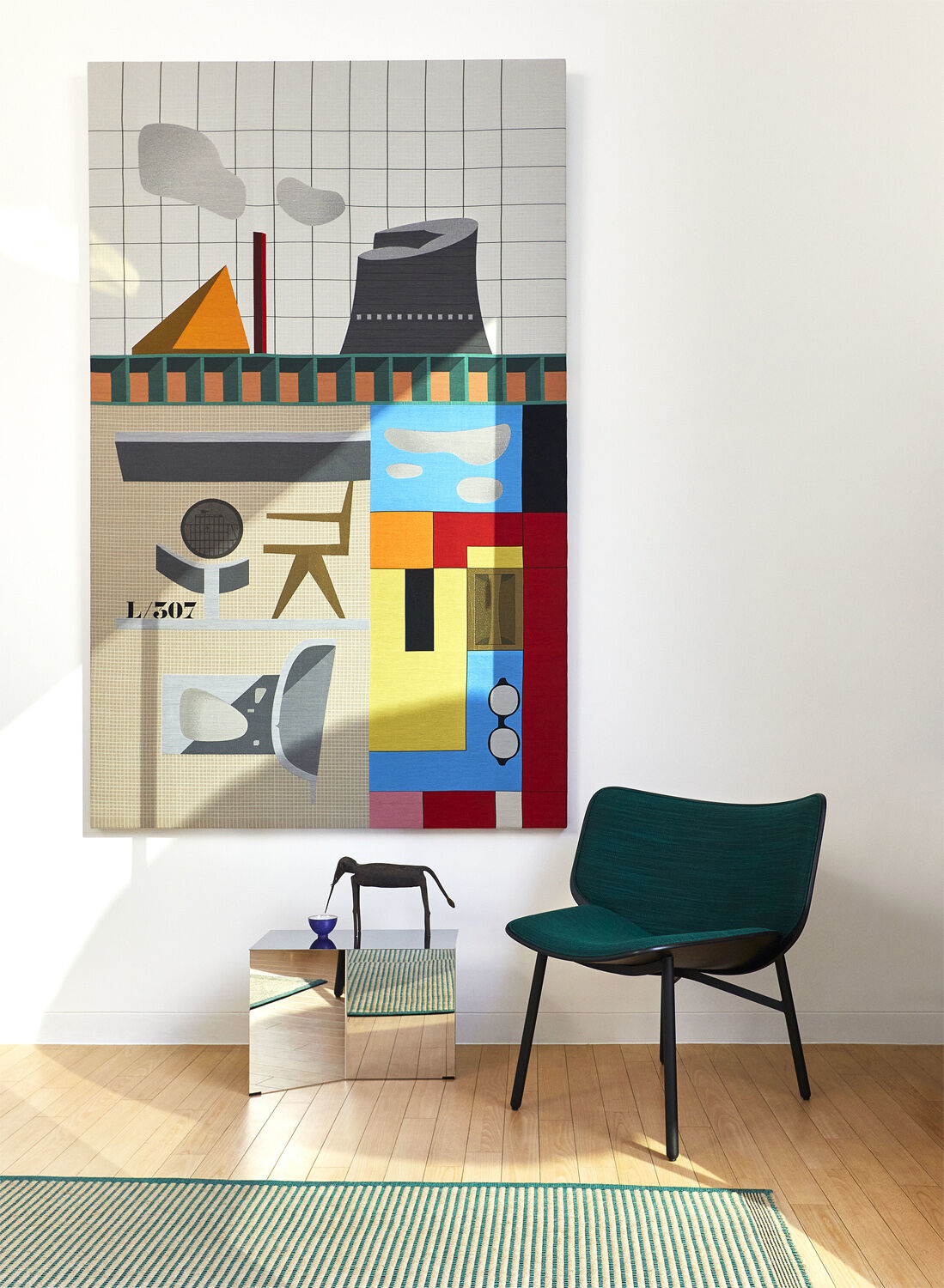 Tapis-170 x 240-Black and green