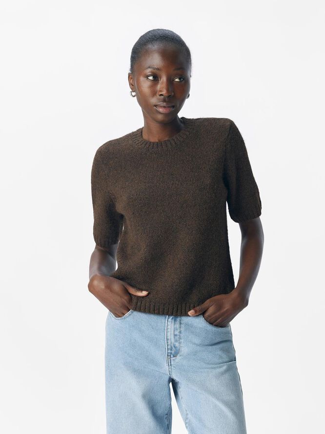 OBJSAGGIA LO S/S KNIT PULLOVER DIV