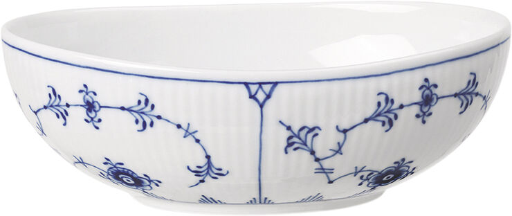 MUSSELMALET RIFLET OVAL SKÅL 37 CL