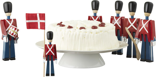 Fanebærer mini rød/blå/hvid