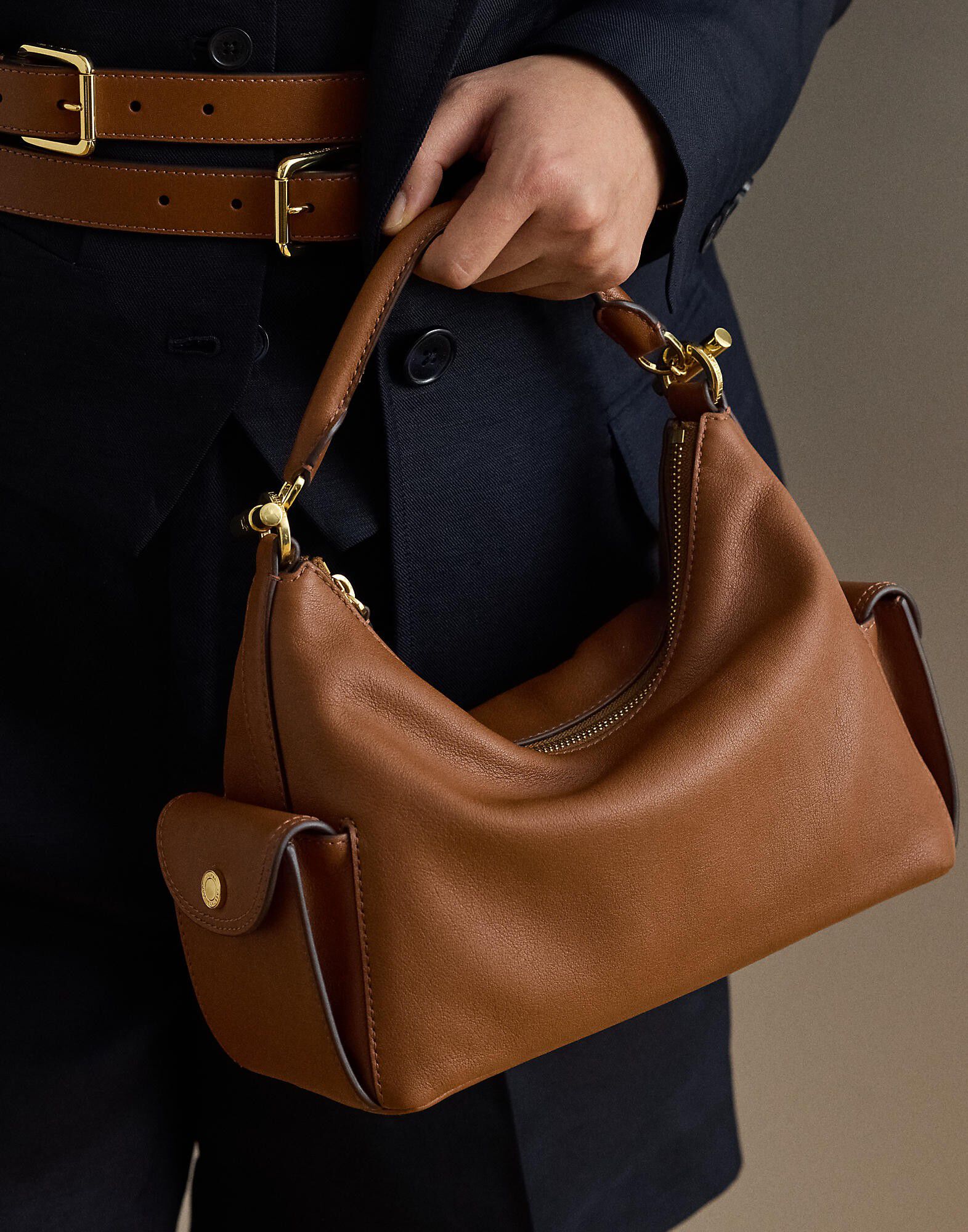 Nappa Leather Small Blaike Shoulder Bag