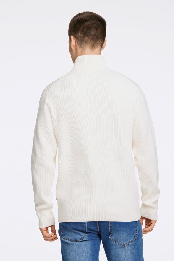 Half zip rib knit