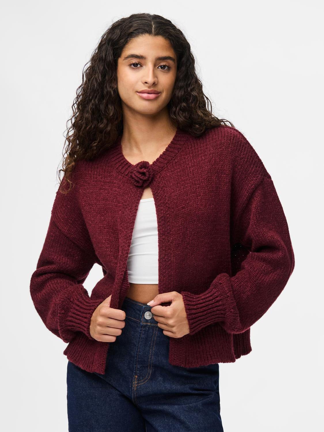 PCJELENA LS O-NECK KNIT CARDIGAN BC