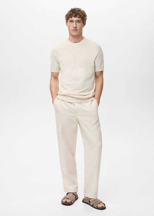 Cotton fine-knit t-shirt