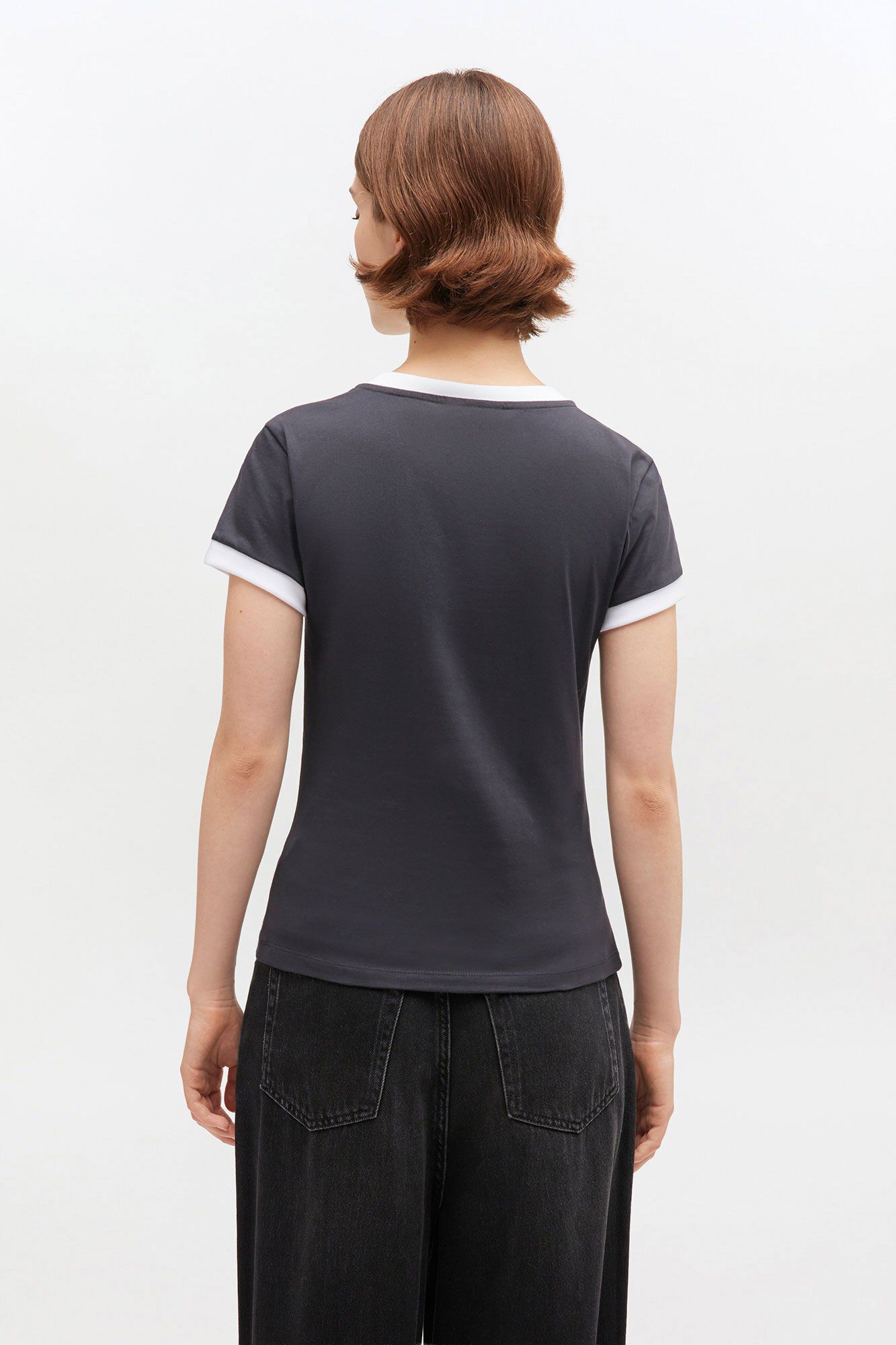Basic Cotton Jersey Bear Fitted T-s