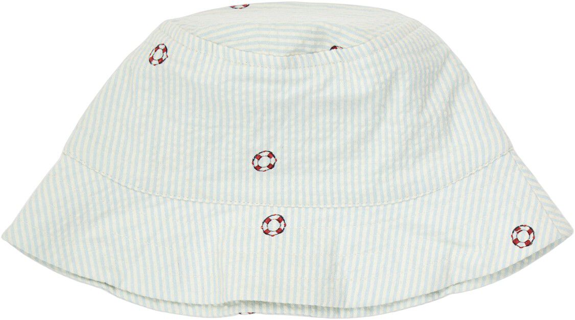 Seersucker stripe bucket hat baby