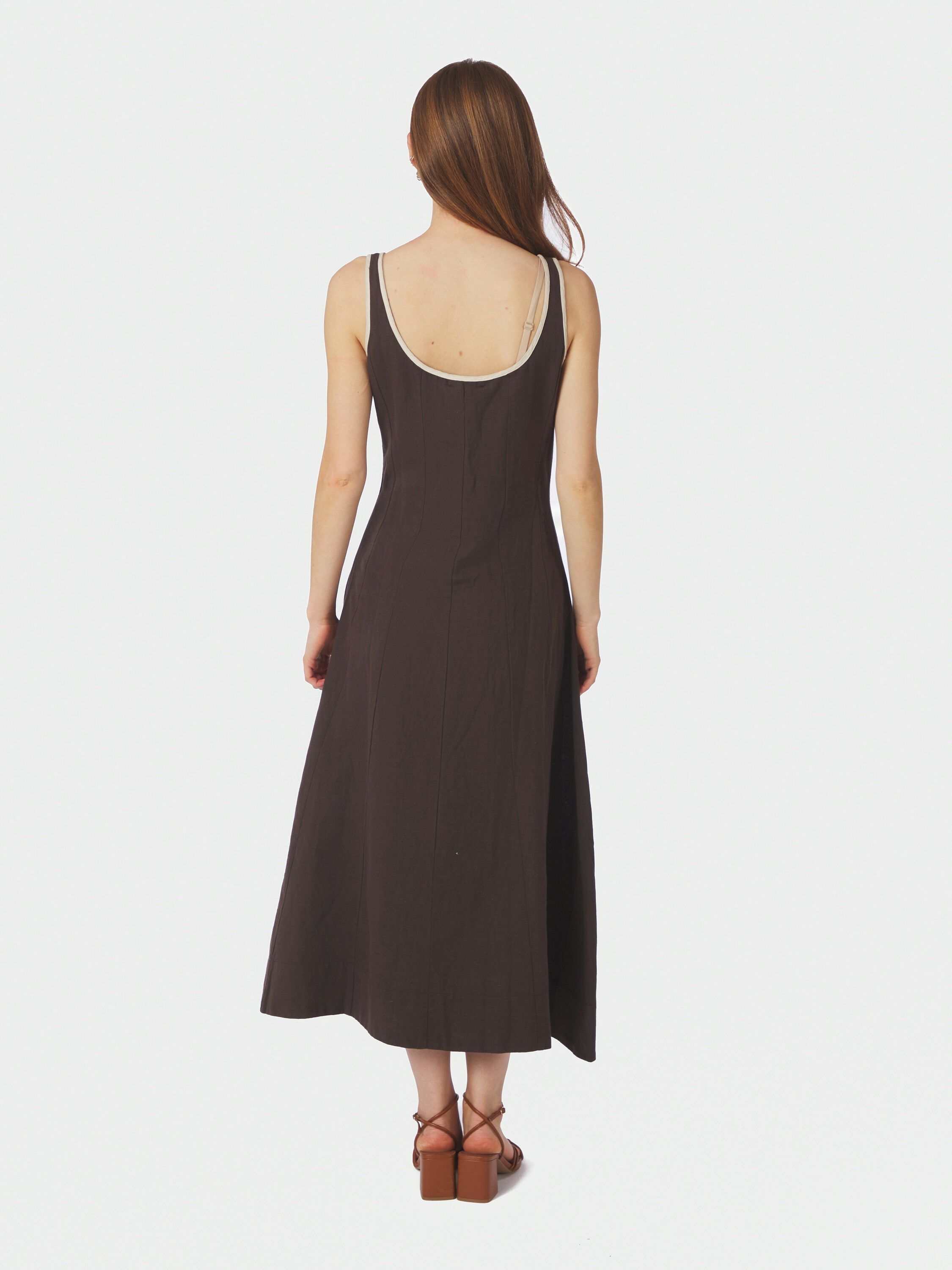 Safinan Linen Contrast Dress