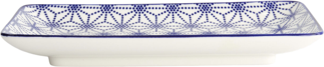 Nippon Bl&aring; plade rektangel 21x13,5cm Stjerne