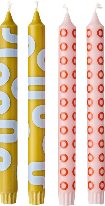 CANDLES OCHRE/ROSE