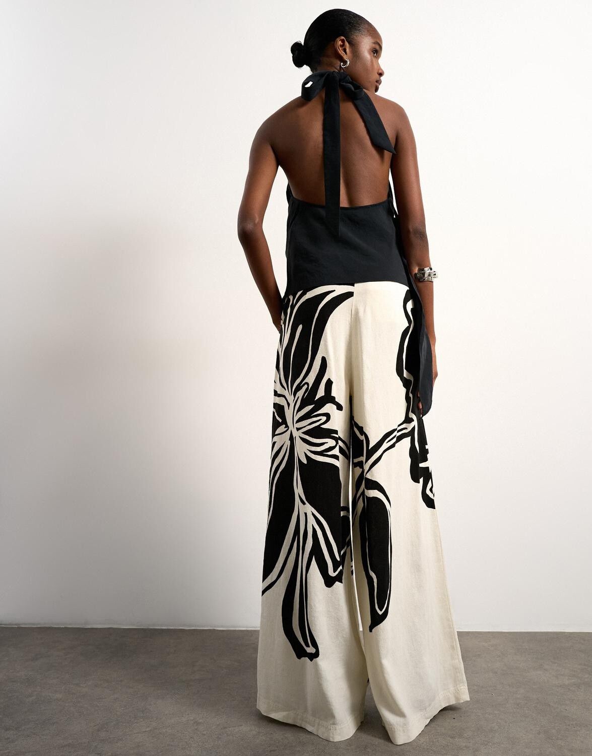 TSFIONA WIDE LEG TROUSERS WVN
