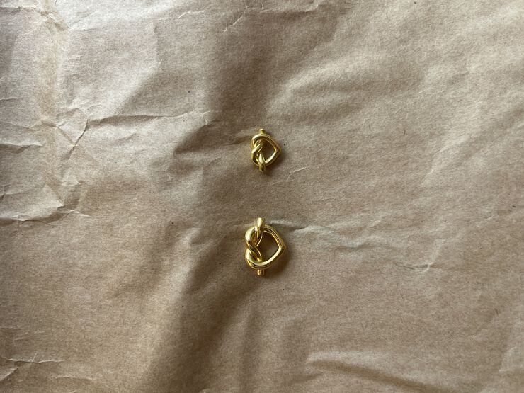Big Tied Heart Stud