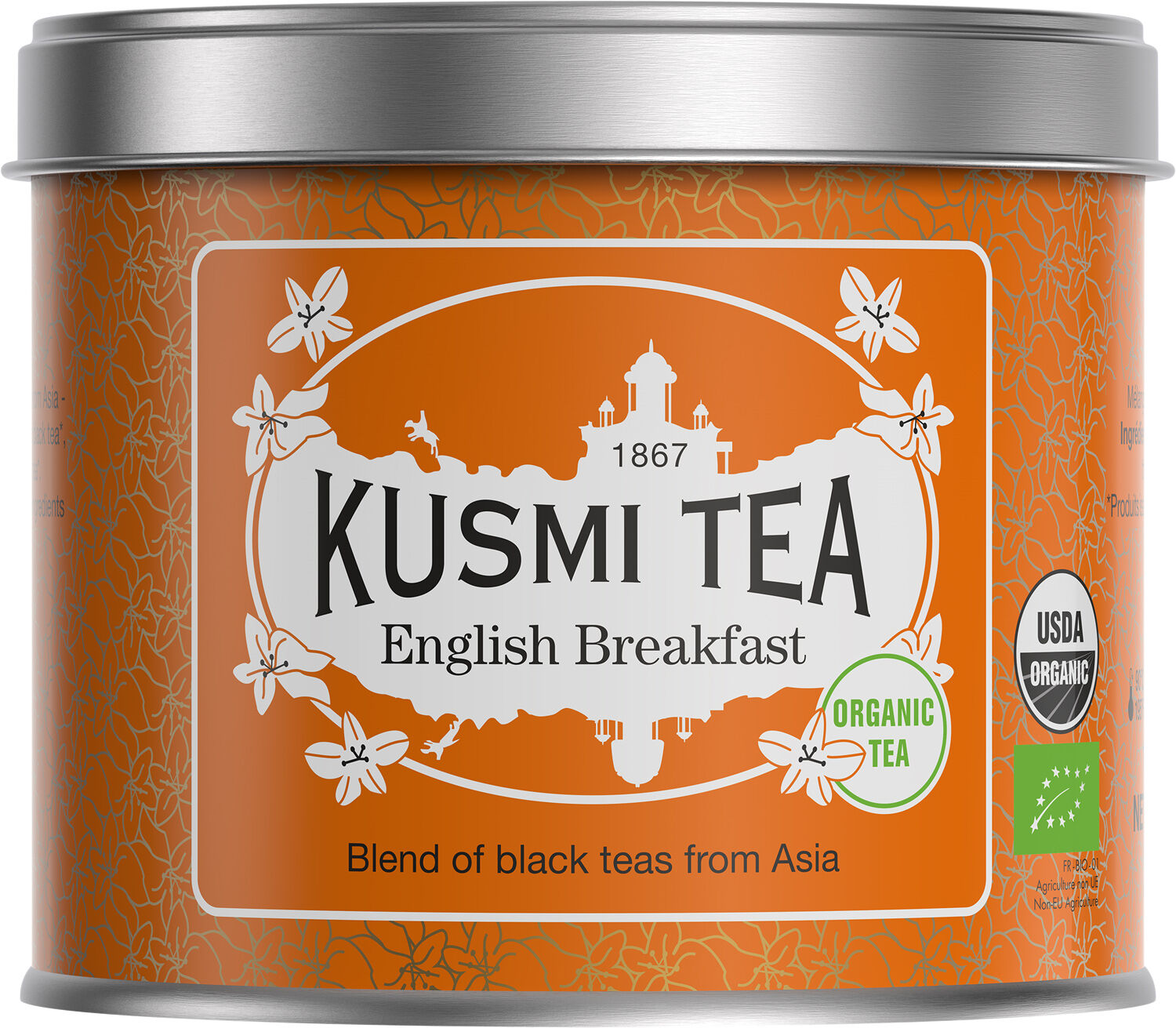 Organic English Breakfast - Metal tin 100gr/3.52oz.