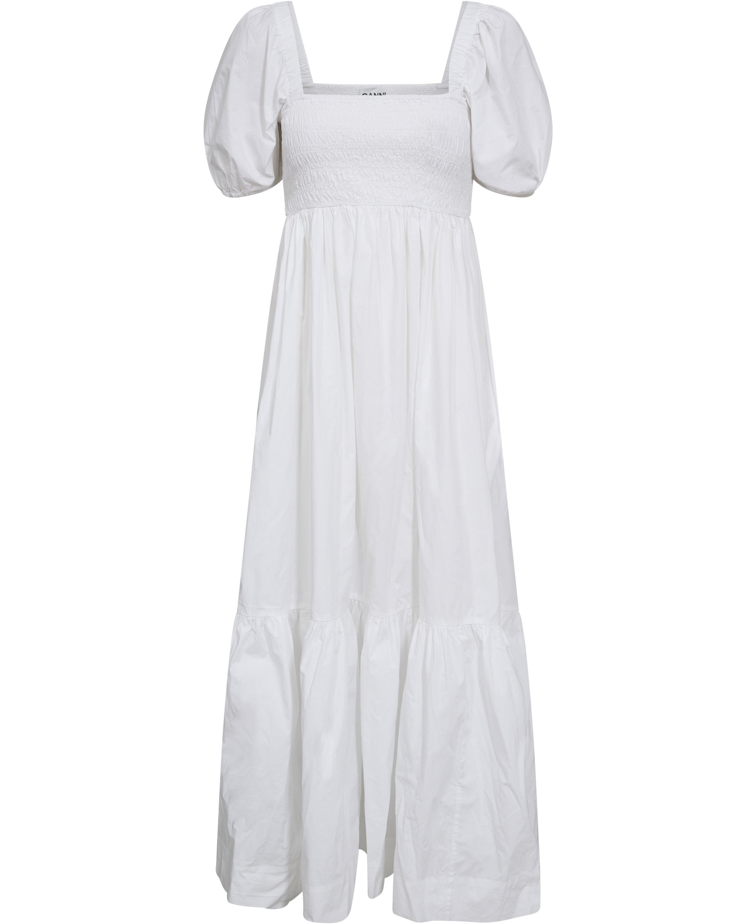 Cotton Poplin Smock Maxi Dress