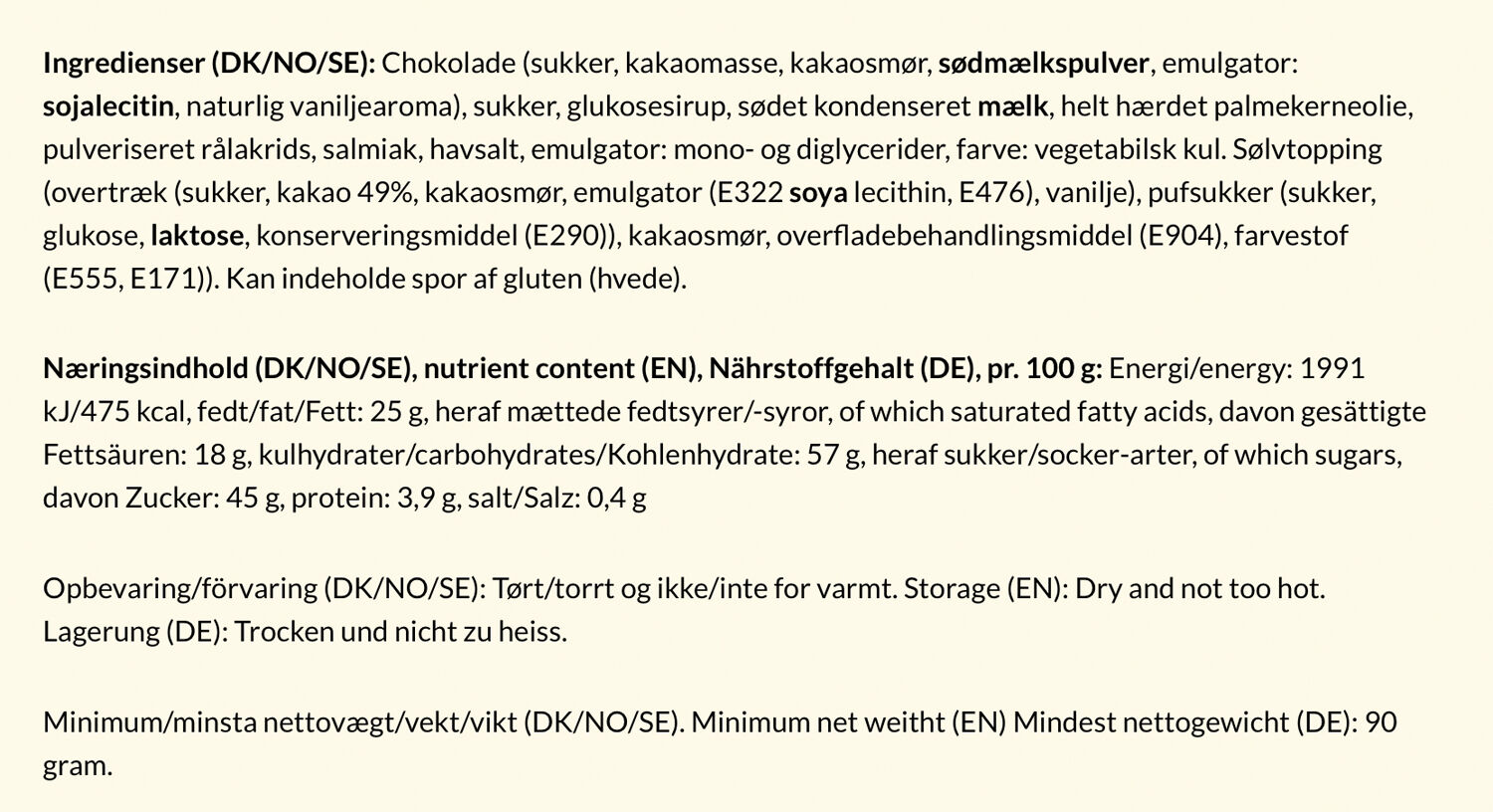 St&aelig;nger m&oslash;rk 2 stk. 80 gr.