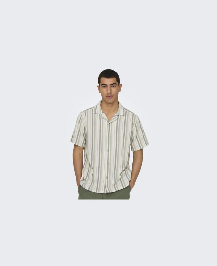 ONSTREV LIFE REG STRIPE SS SHIRT NO