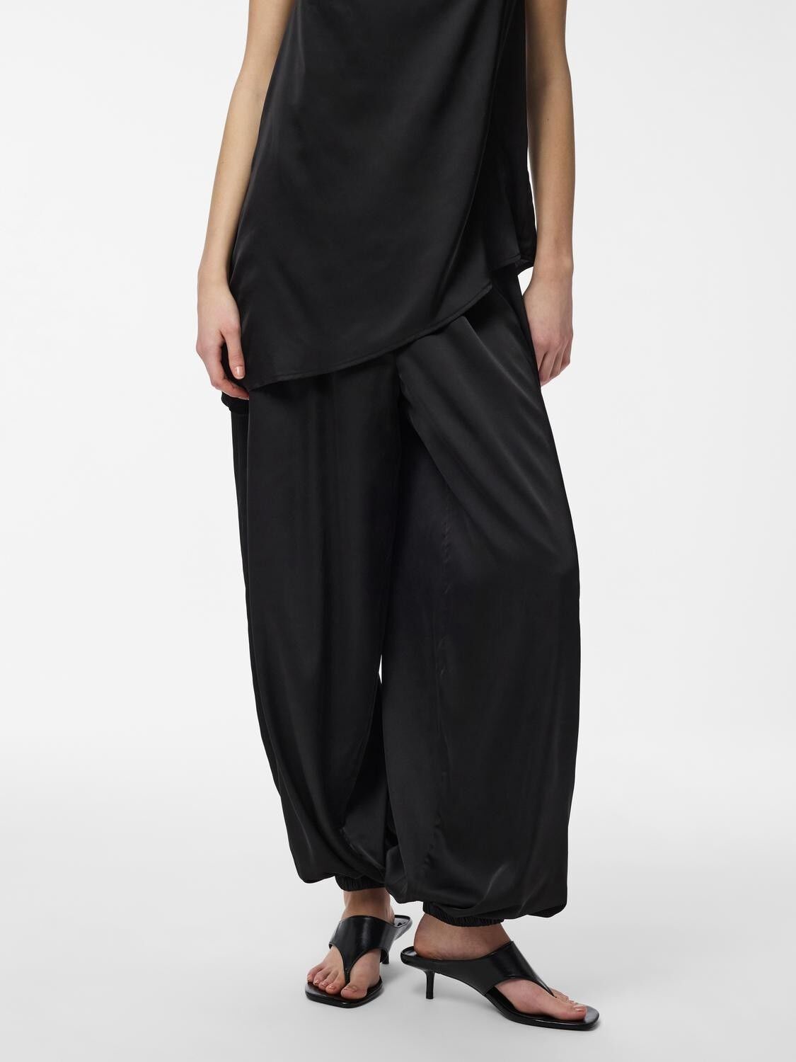 PCFESTA MW SATIN BALLOON PANT WVN D