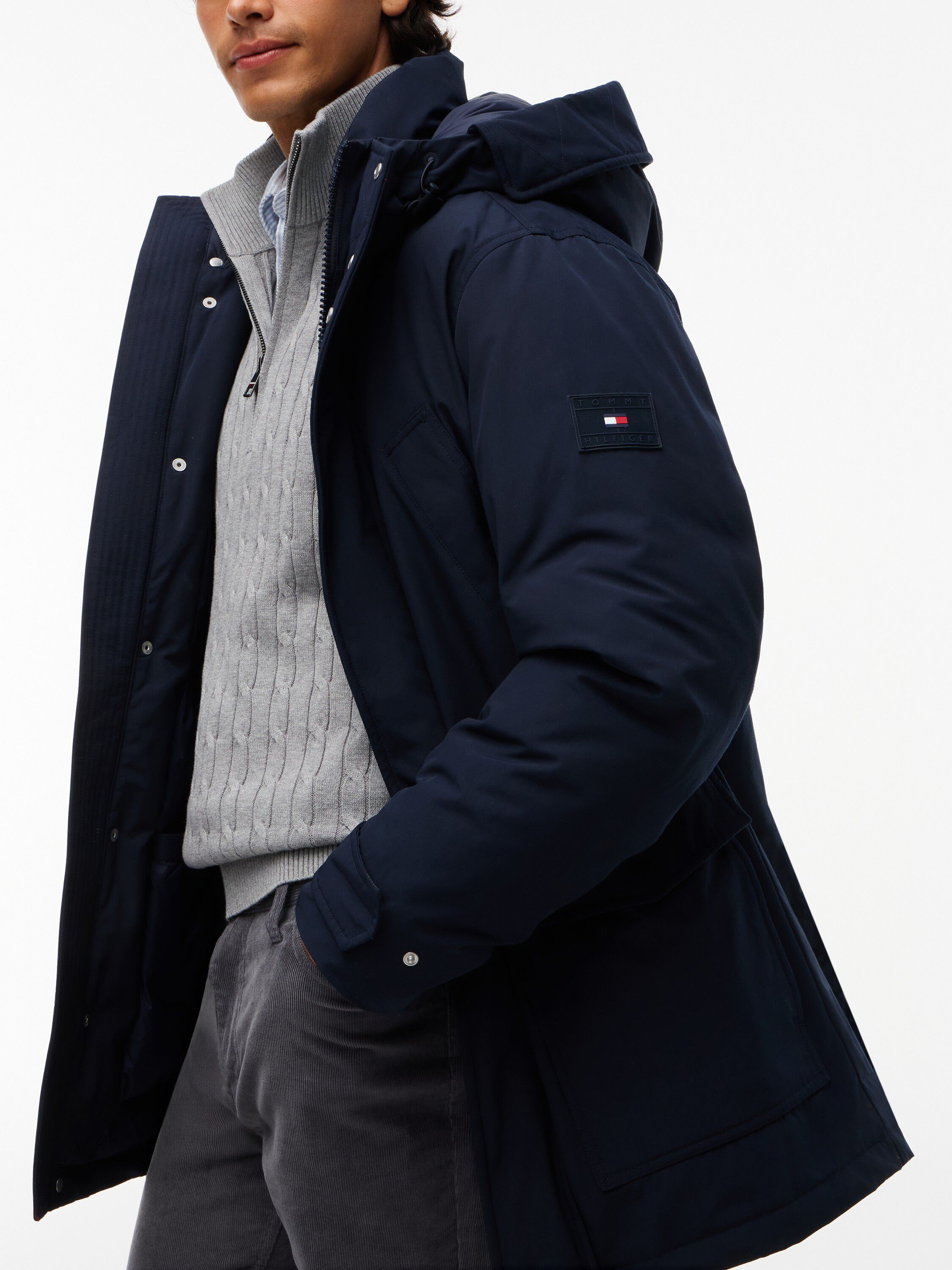 Logo Patch Down Hooded Rockie Parka