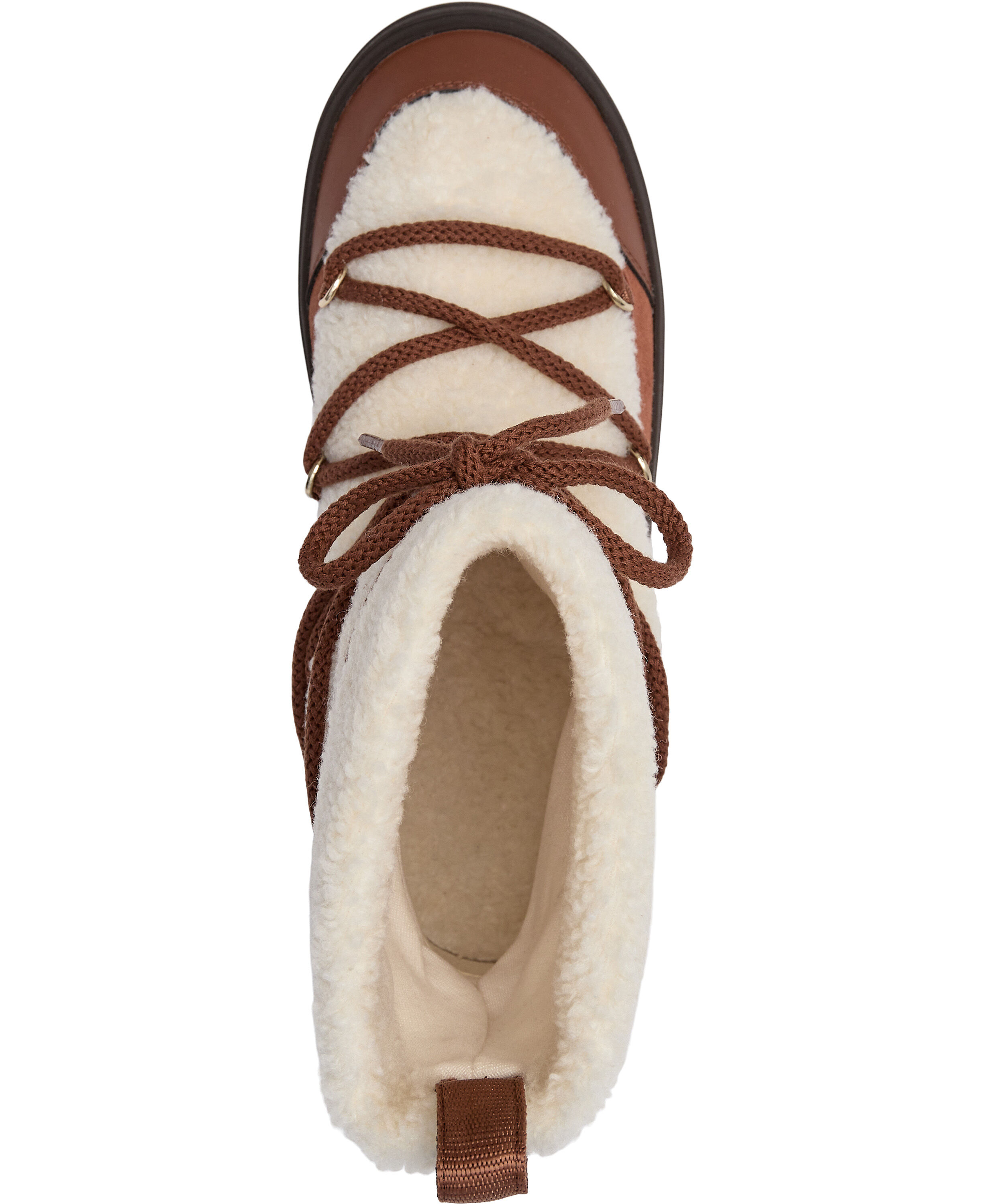 LACE-UP FAUX SHEARLING SNOWBOOT