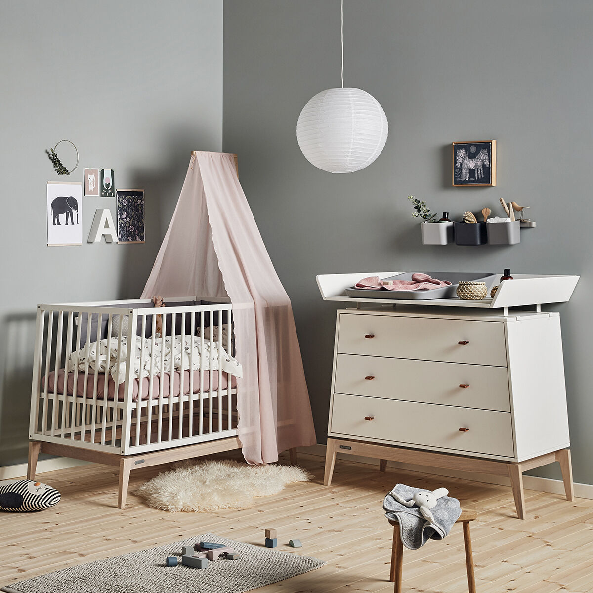 Luna kommode, Hvid/Eg