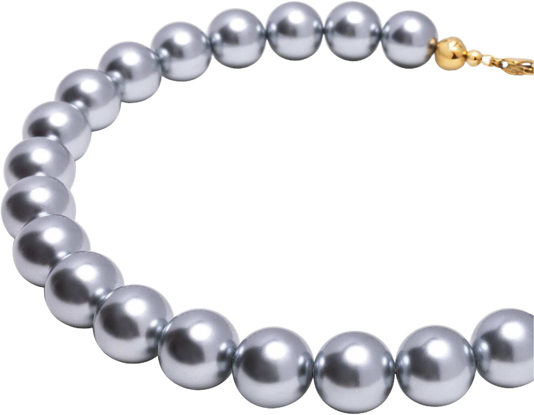 Women's Chunky Pearl Choker with Silver Finish