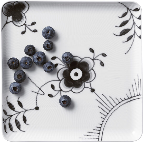 Sort Mega Riflet 20 cm Firkantet tallerken