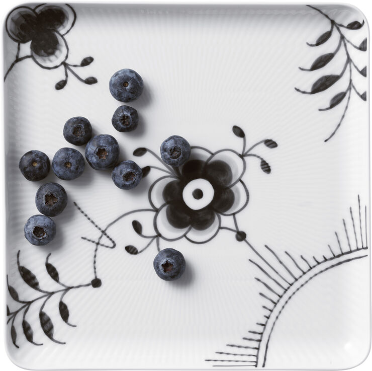 Sort Mega Riflet 20 cm Firkantet tallerken