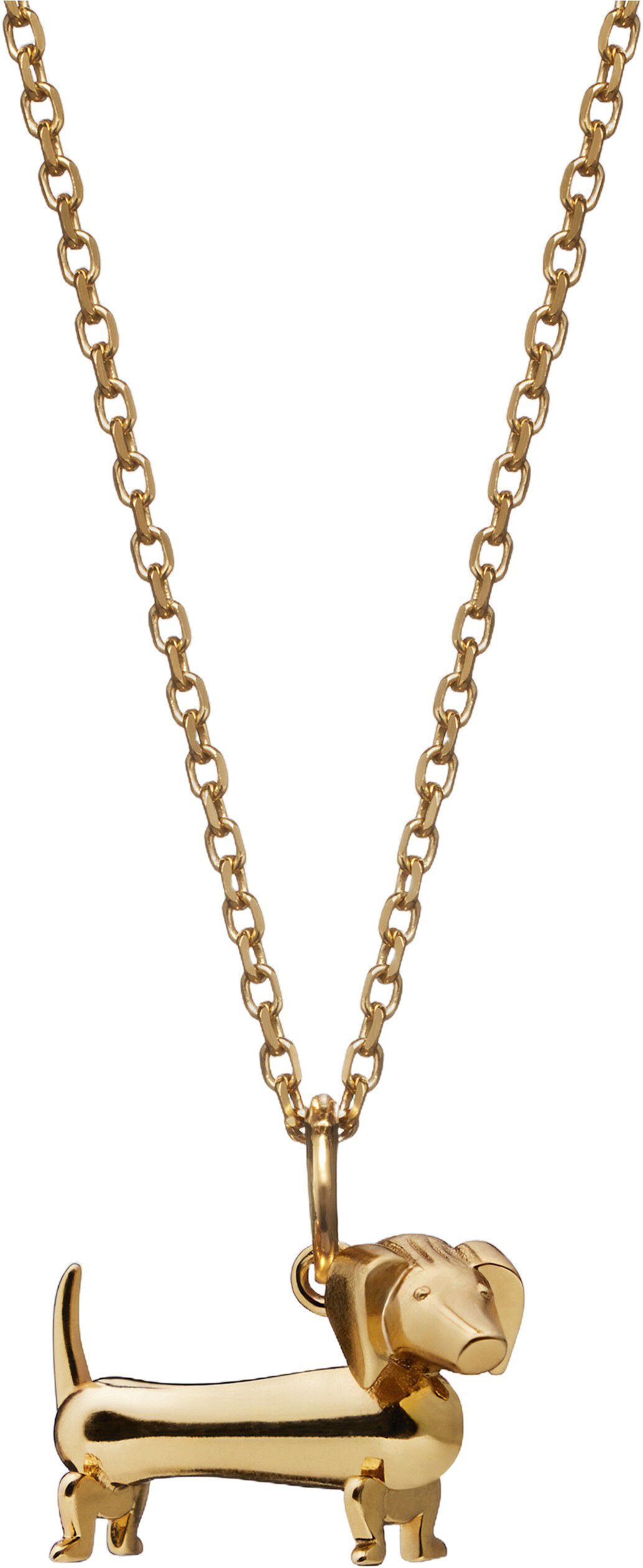 Gravhunden i 18 karat forgyldt s&oslash;lv uden k&aelig;de