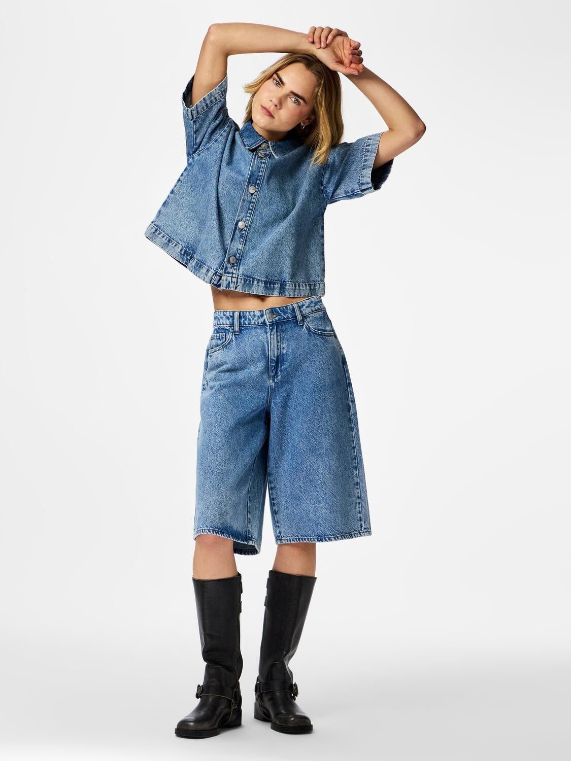 PCSKY MW DENIM JORTS NOOS BC