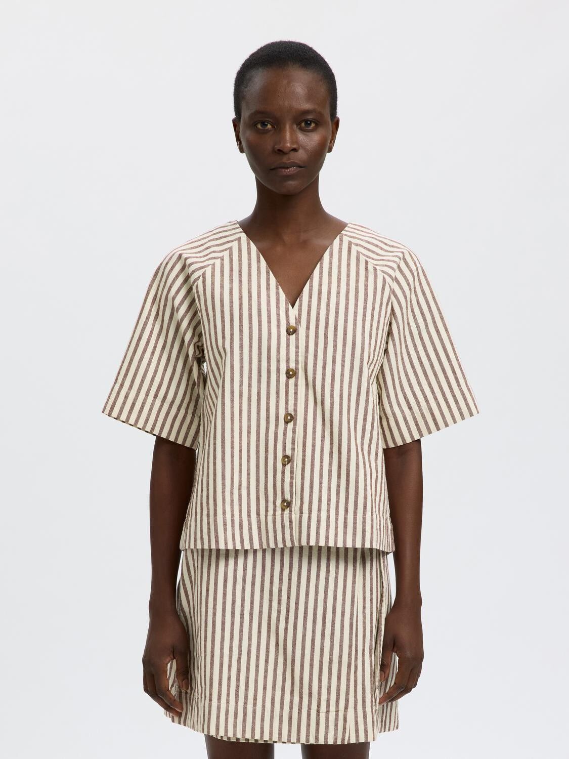 SLFJOHANNE RELAXED 2/4 SHIRT B