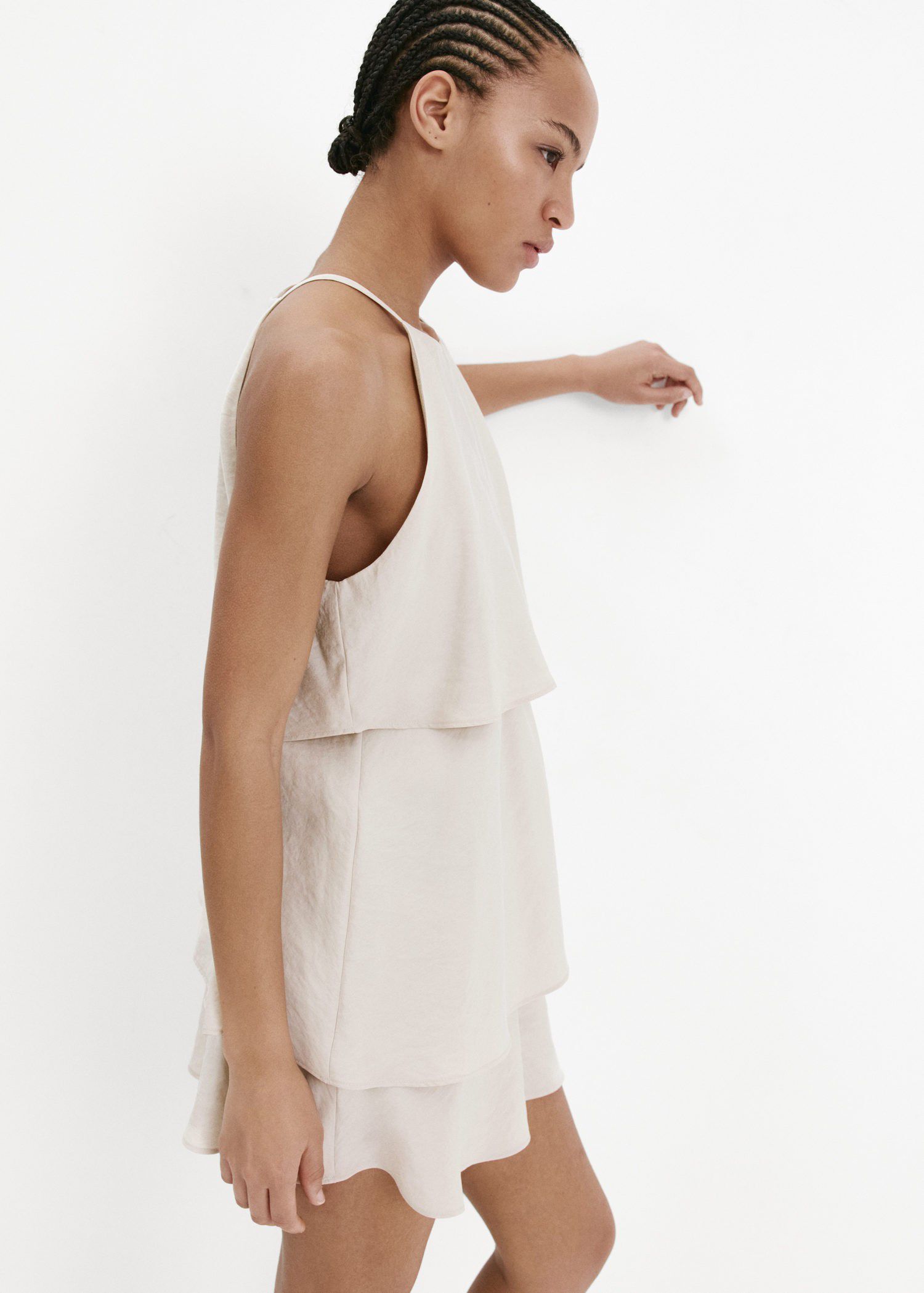 Modal dress with ruffles