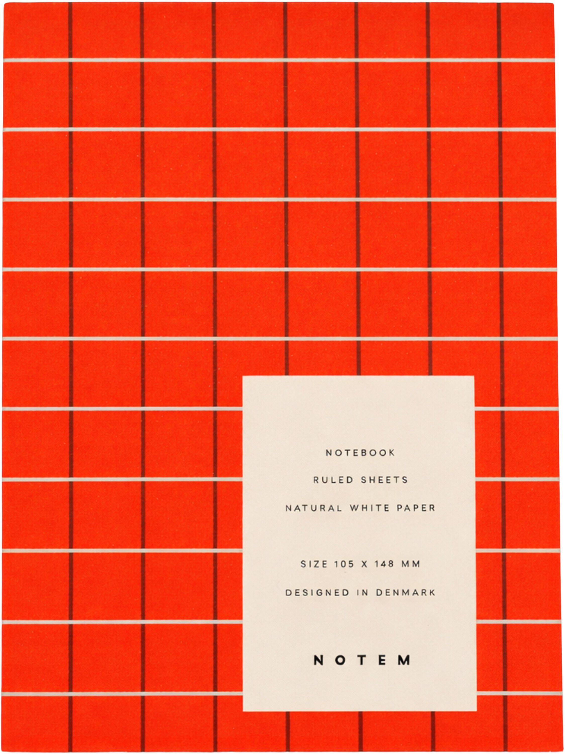 UMA Flat Lay Notebook - Small, Orange Check