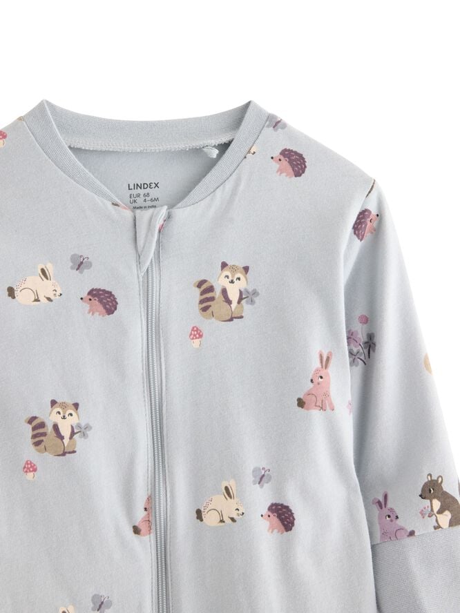 Mysig pyjamas i bomull med långa är