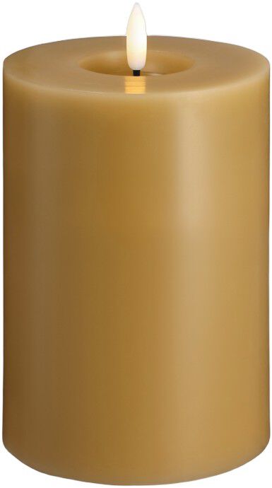 Moods & More - LED Pillar Candles, Silk, Melted, Honey musta
