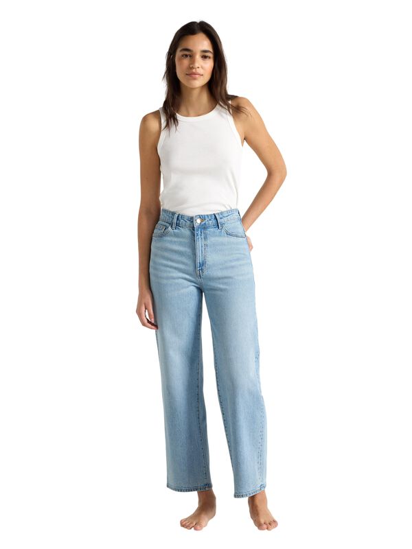 HøJtaljede Jeans I Bomuldsdenim Med