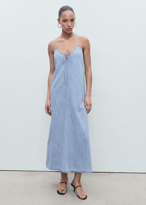 Strappy denim dress