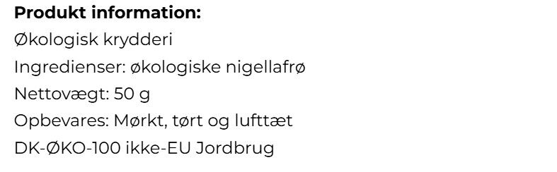 Nigellafr&oslash;