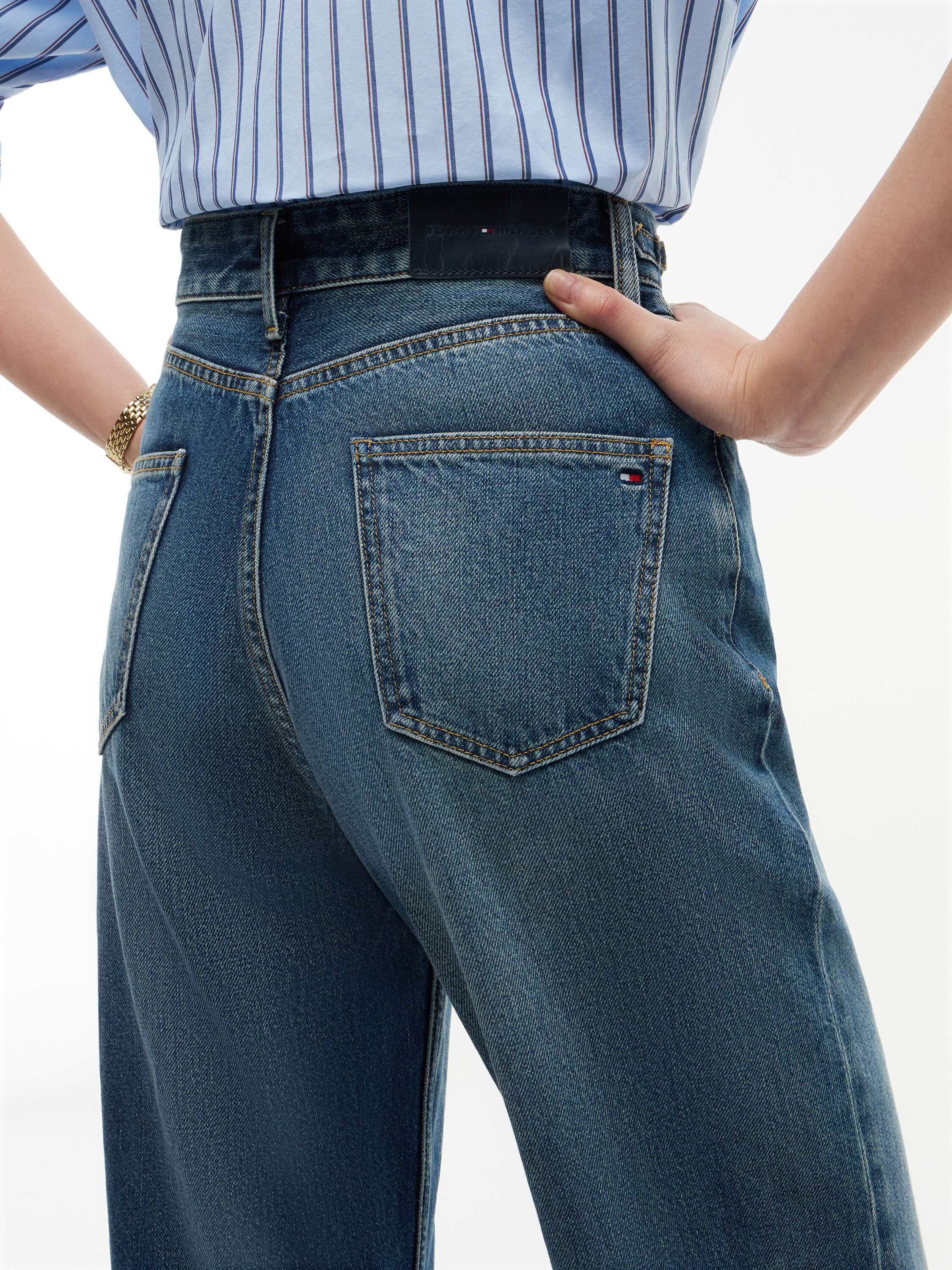 Jackie High Rise Tapered Horsebit Ankle Jeans