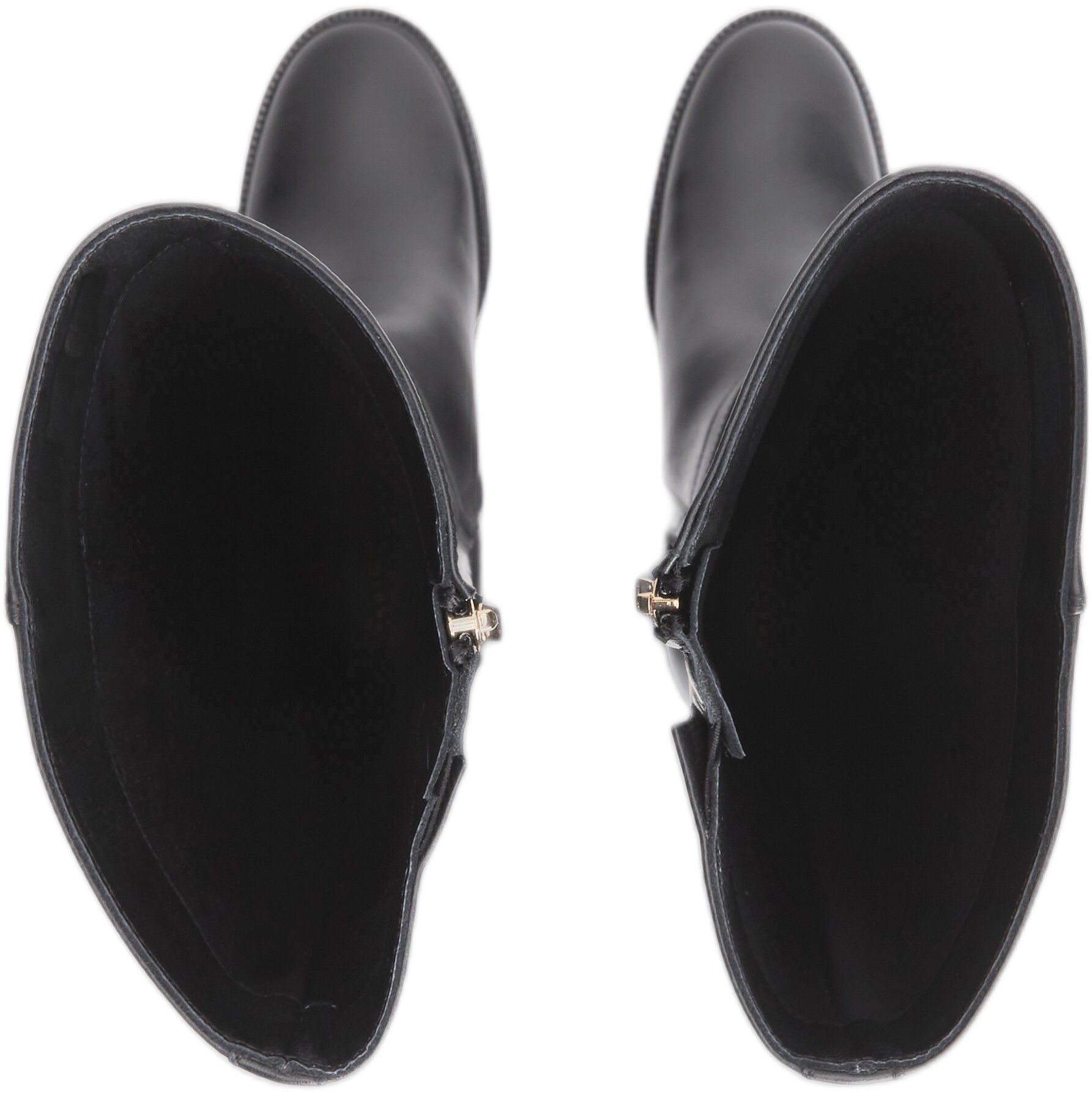 Leather Block Heel Riding Boots