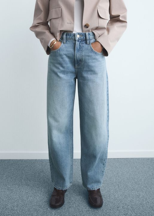 High-rise balloon jeans