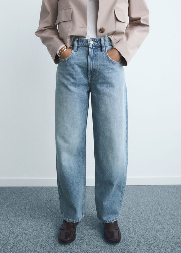 High-rise balloon jeans